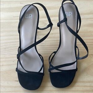 bp Black Strappy Sandals Elegant Design